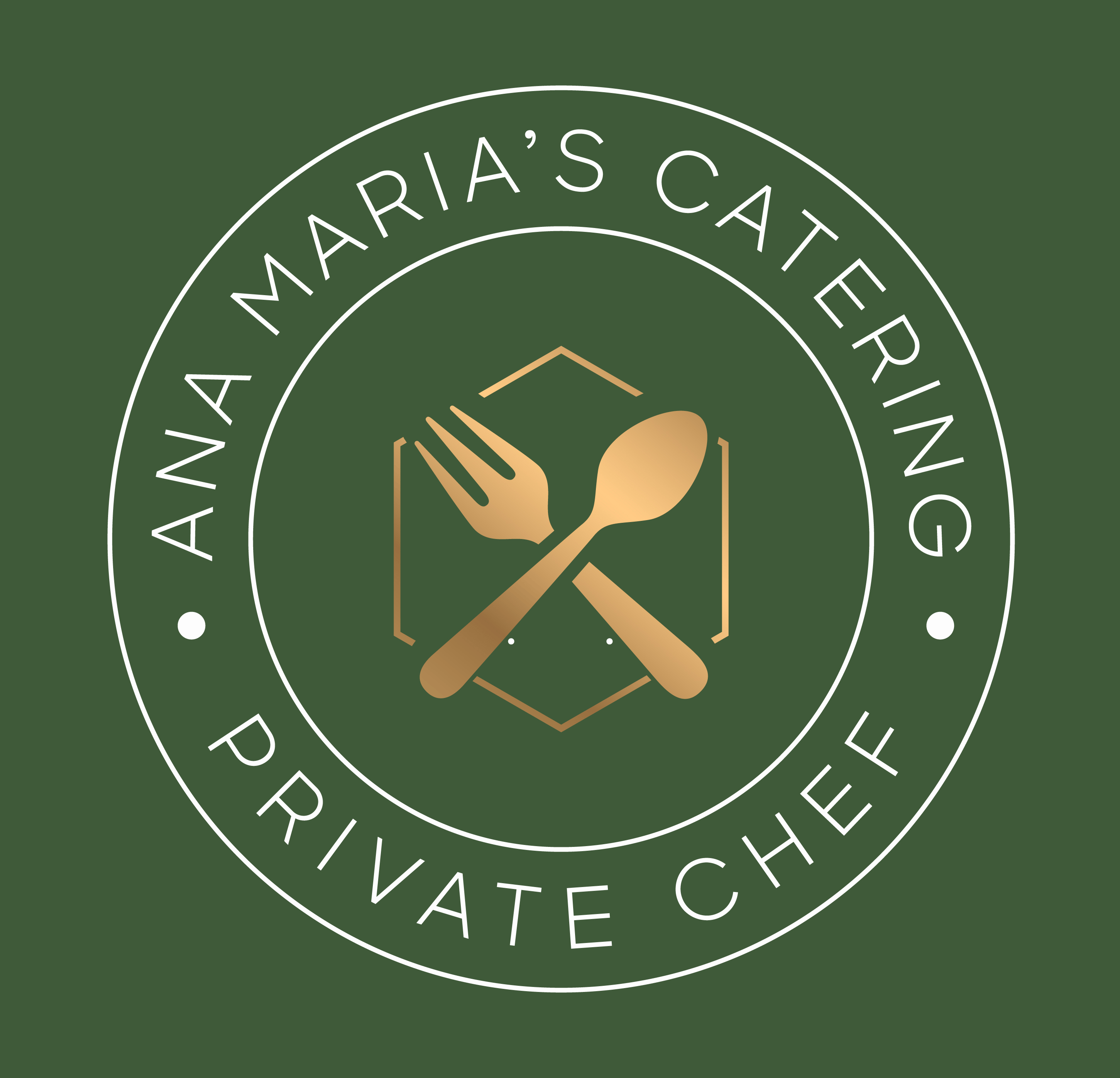A logo for Ana Maria's Catering Private Chef.| ANA MARIA'S CATERING
