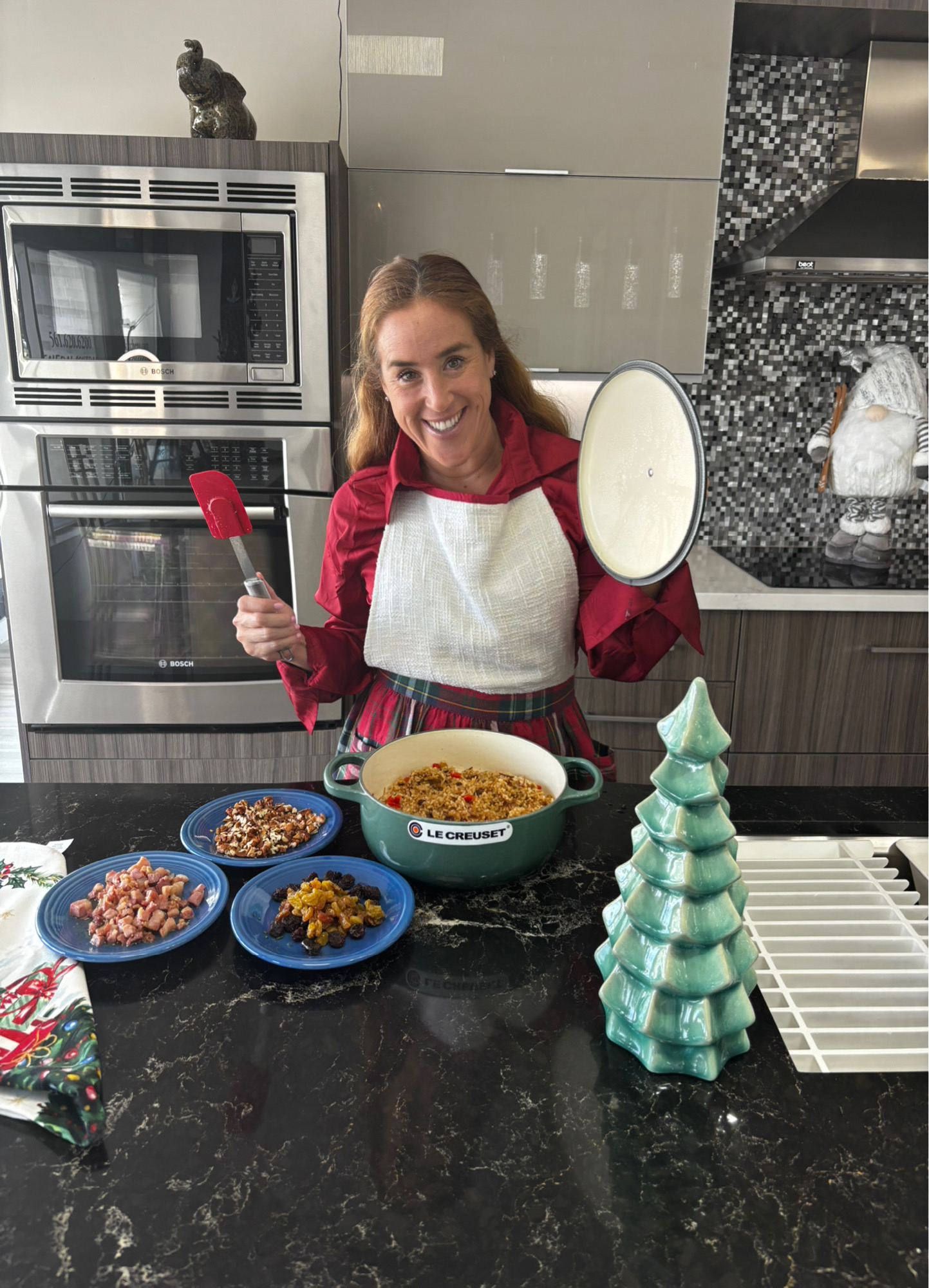 Woman in kitchen cooking holiday meal | ANA MARIA'S CATERING